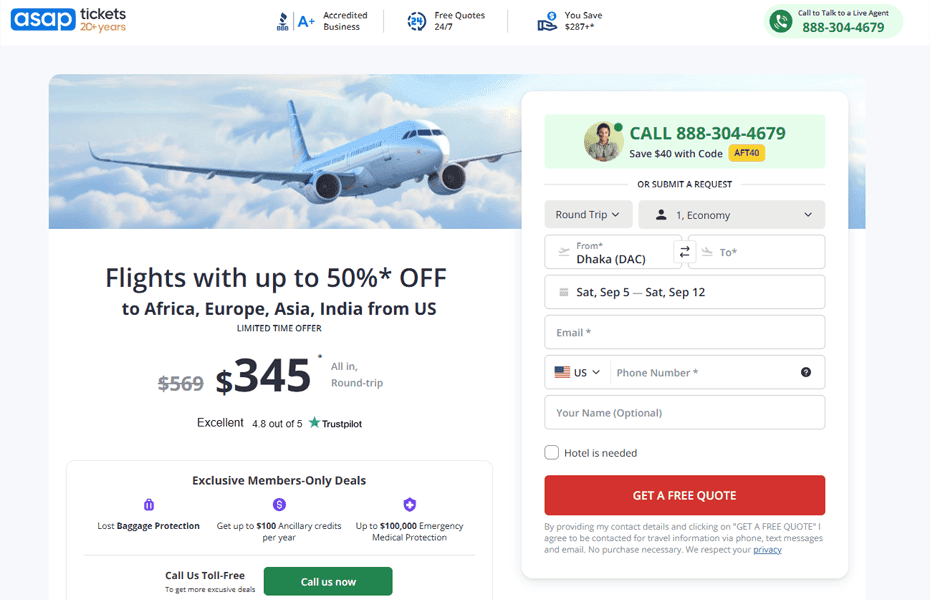 ASAP Tickets Flight Deals